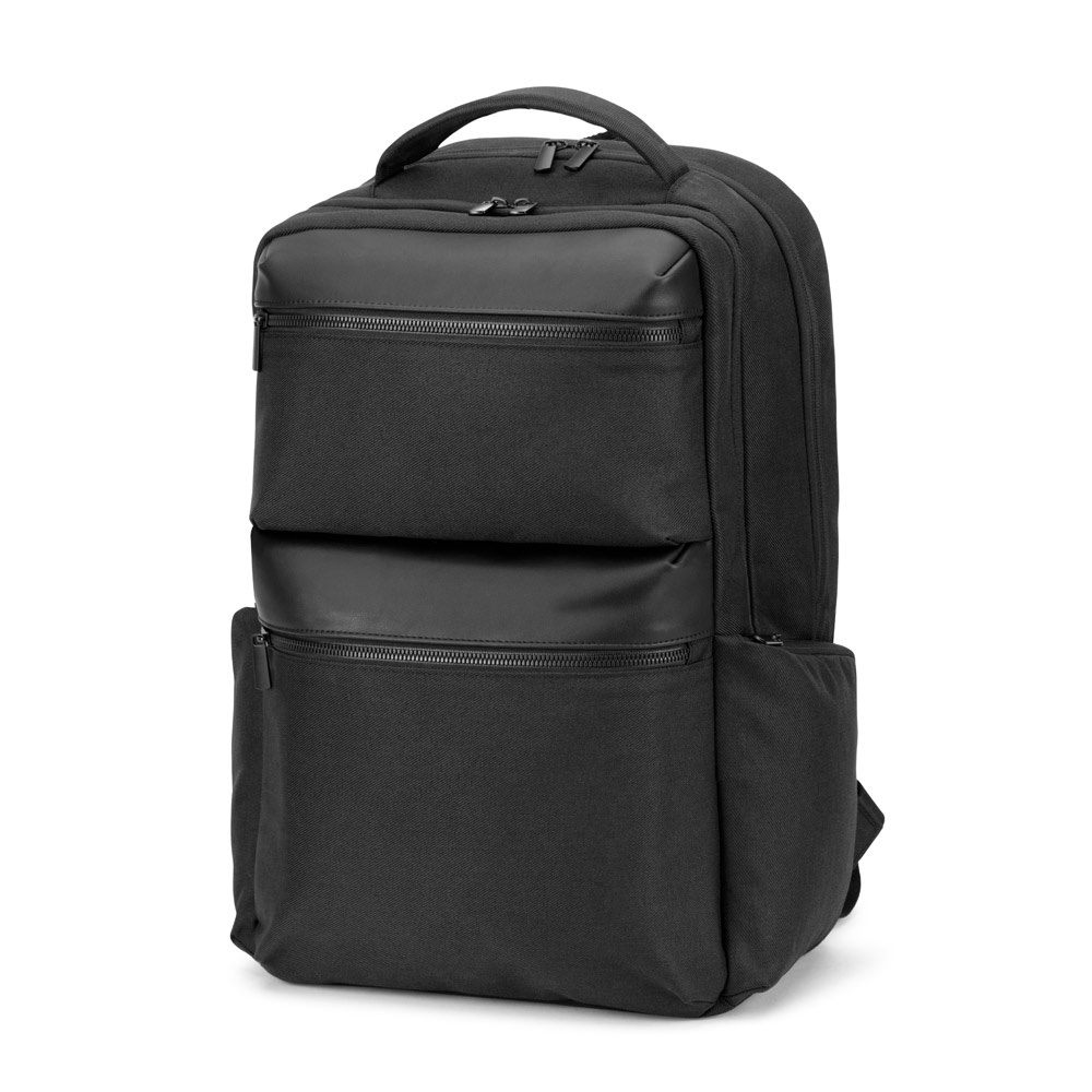 Mochila em twill reciclado resistente à água com dois bolsos frontais de grande dimensão (17,3"), foto 3