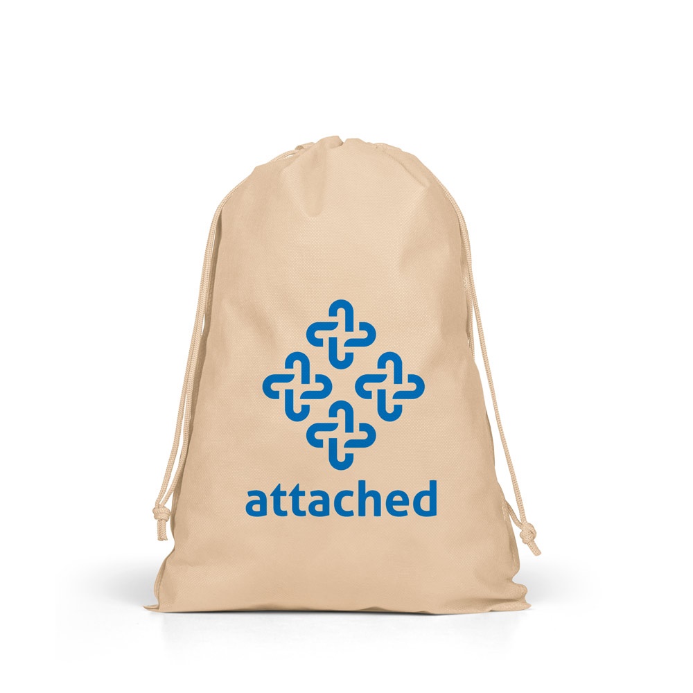Sacola grande em non-woven (60 g/m²) termo-selada personalizada com a logo da empresa