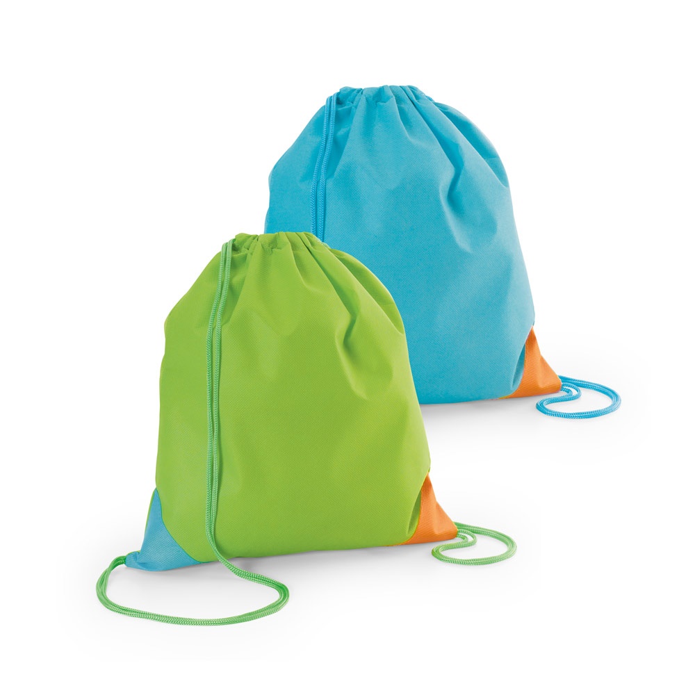 Sacola tipo mochila em non-woven (80 g/m²) (30 x 35 cm) personalizada com a logo da empresa