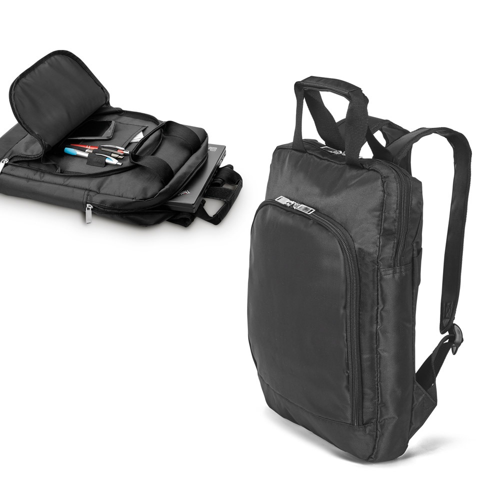 Mochila para notebook até 15" em 840D com bolso frontal e divisórias personalizada com a logo da empresa