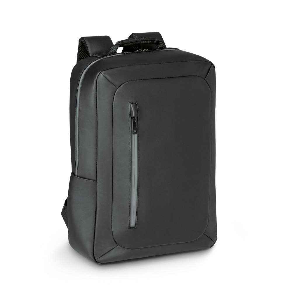 Mochila para notebook 15,6" 10 litros em 600D resistente à água personalizada com a logo da empresa, na cor cinza claro