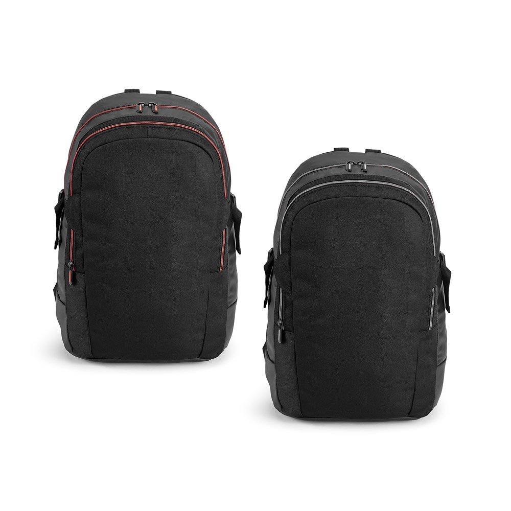 Mochila para notebook 17" 18 litros em 900D e couro sintético personalizada com a logo da empresa