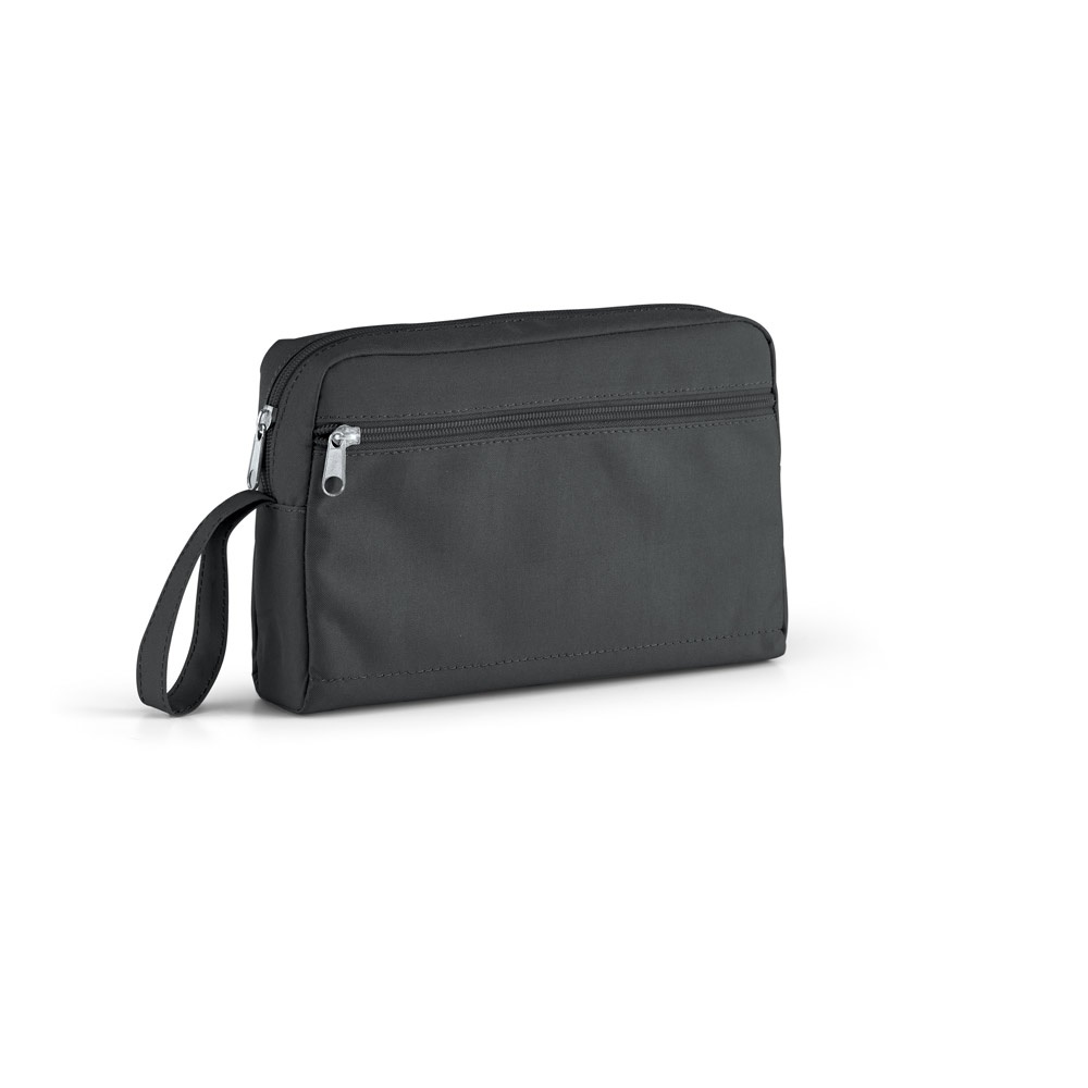 Bolsa de cosméticos em 300D com bolso frontal