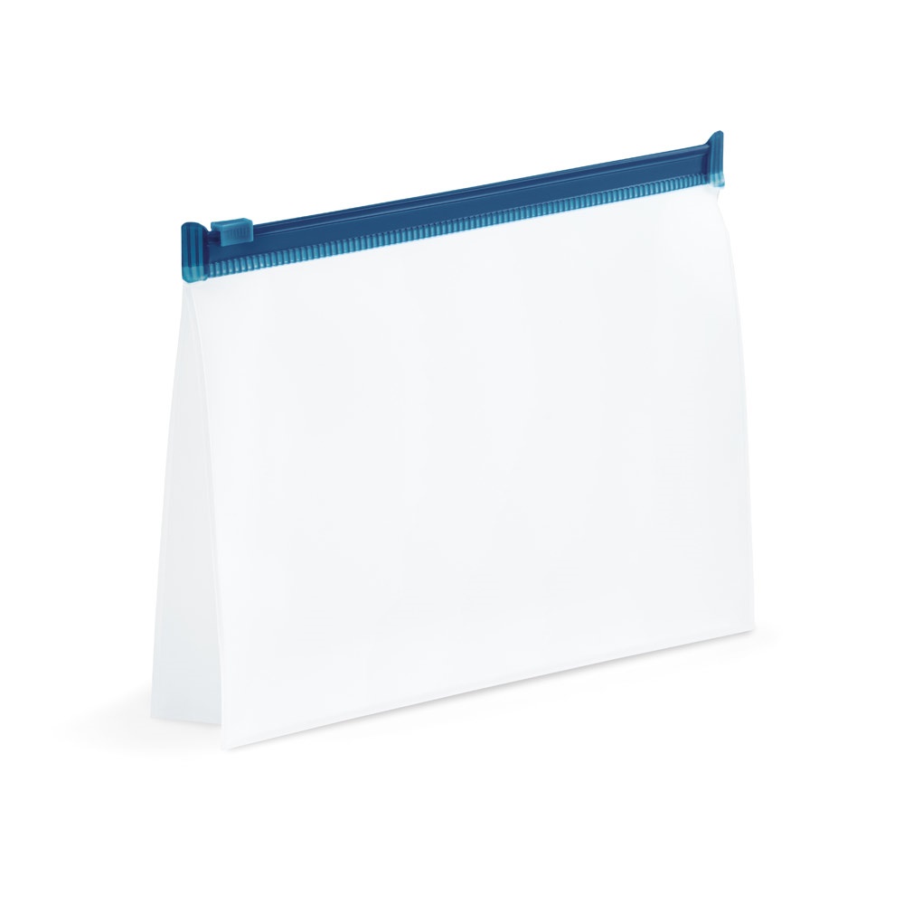 Bolsa hermética em EVA na cor Azul, personalizada com a logo da empresa