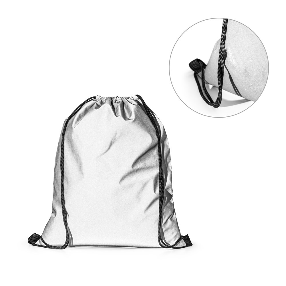 Sacola tipo mochila em poliéster (200 g/m²) personalizada com a logo da empresa