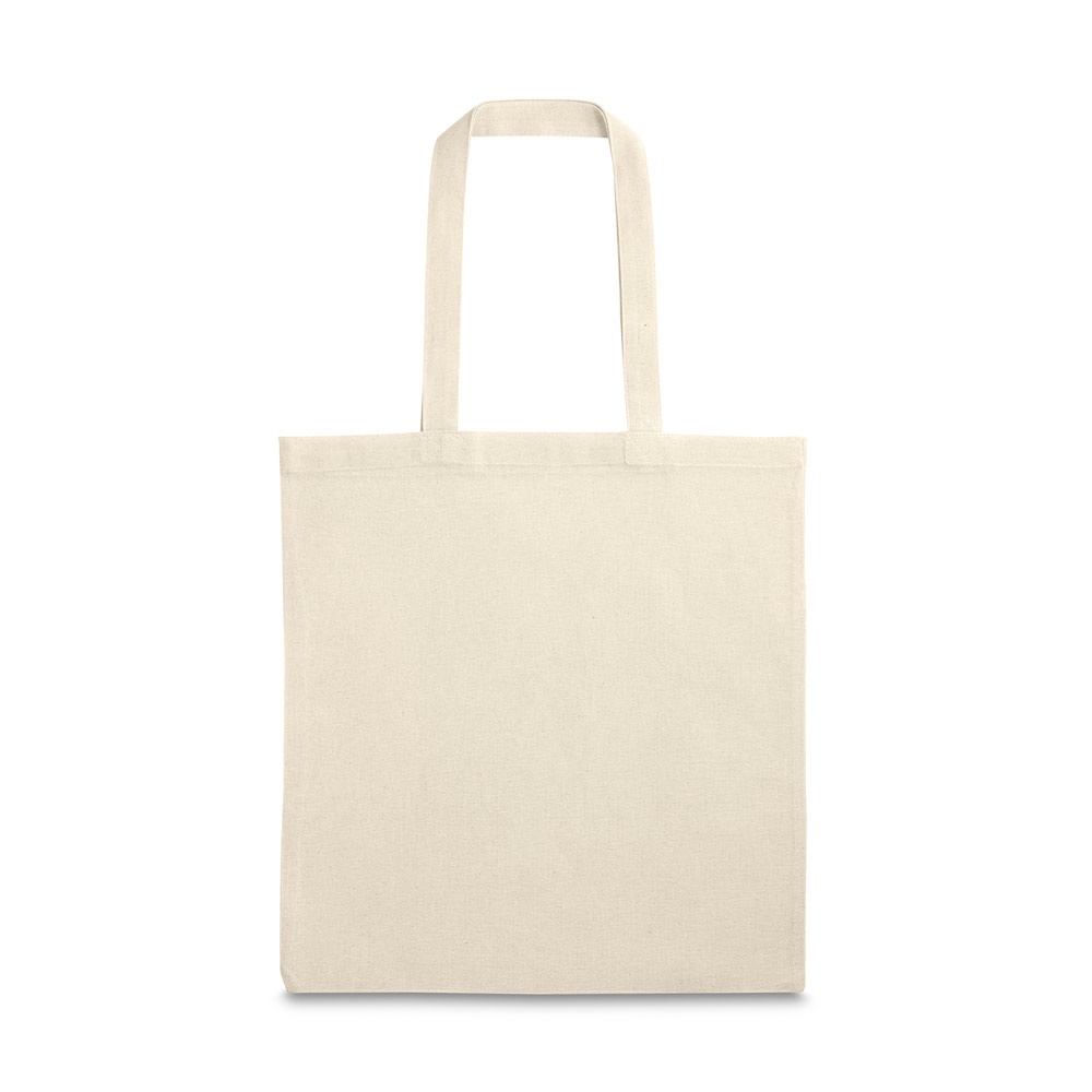 Sacola 100% algodão (140 g/m²) (38 x 42 cm) na cor Natural claro, personalizada com a logo da empresa