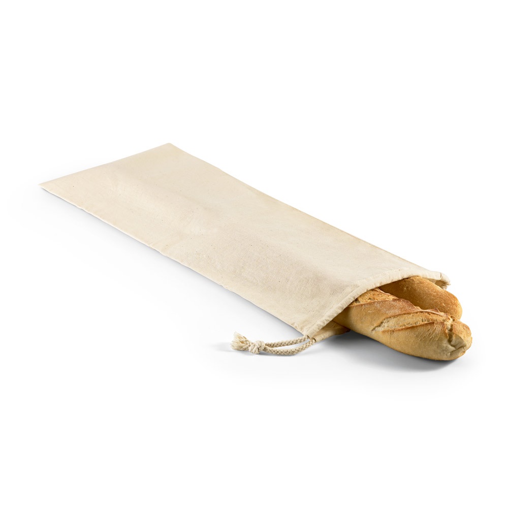 Sacola para pão em algodão (100 g/m²) personalizada com a logo da empresa