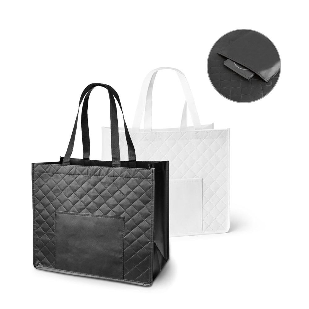 Sacola em non-woven laminado (110 g/m²) com bolso frontal (175 g/m²), foto 1