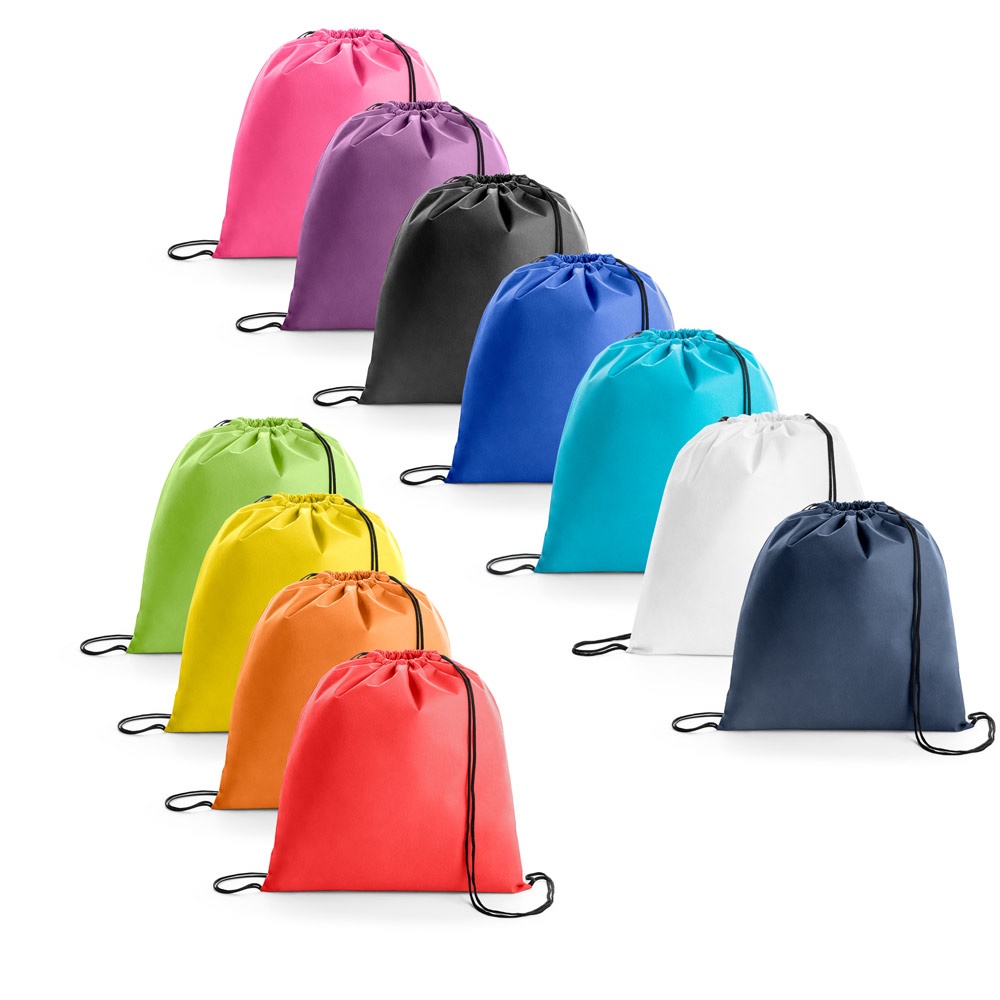 Sacola tipo mochila em non-woven (80 g/m²) (37 x 41 cm) personalizada com a logo da empresa