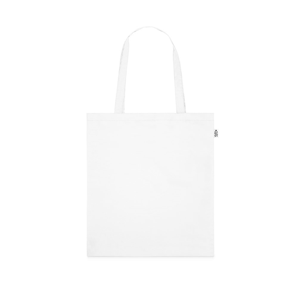 Sacola em poliéster reciclado 190T com alças de 55 cm
