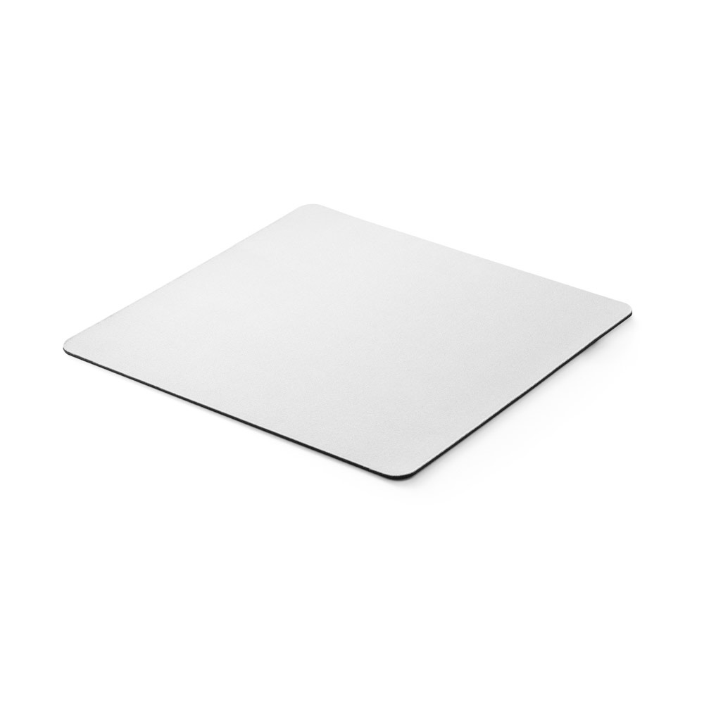 Mouse pad para sublimação em borracha na cor Branco, personalizado com a logo da empresa