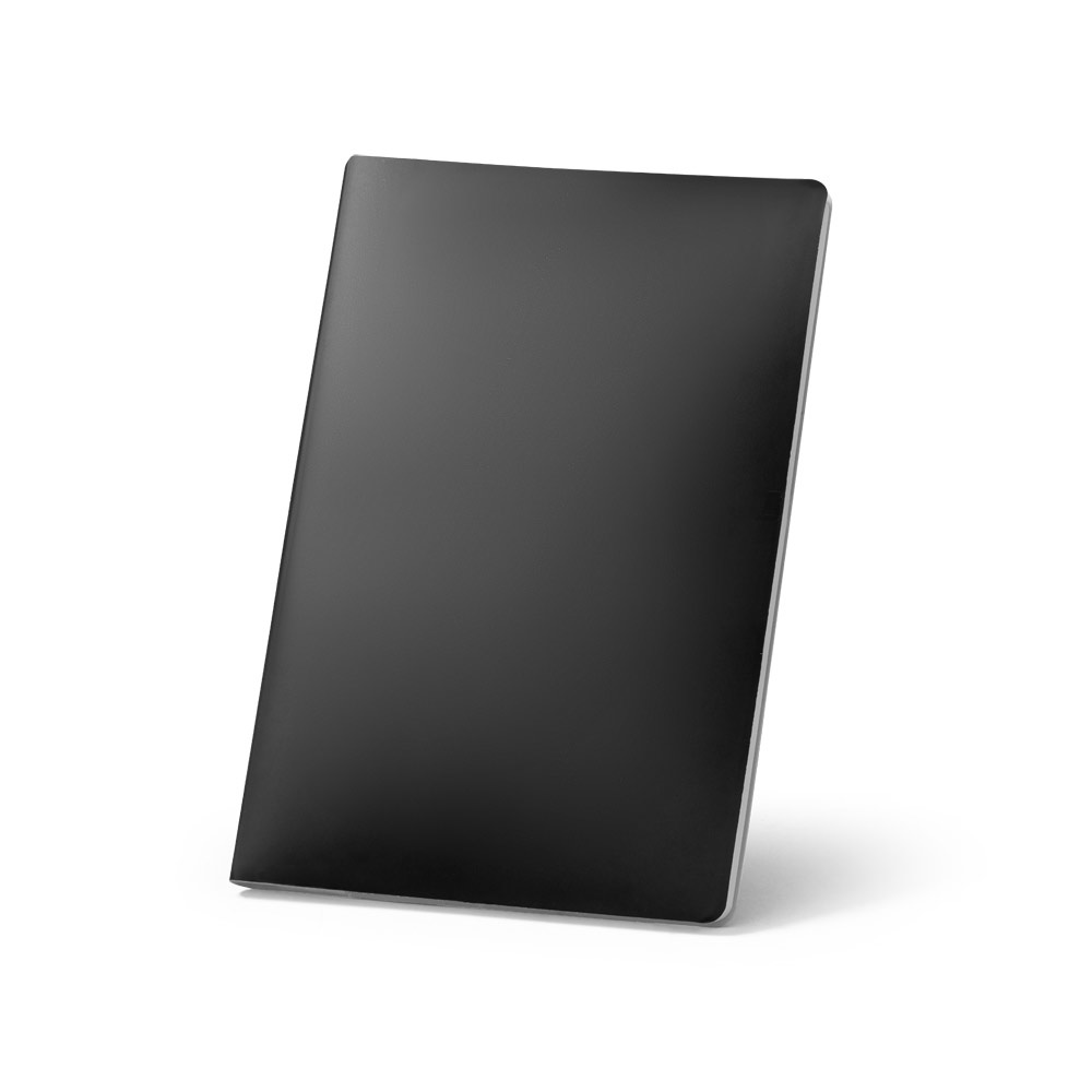 Caderno A5 de capa flexível em papel pedra (620g/m²) com 64 folhas