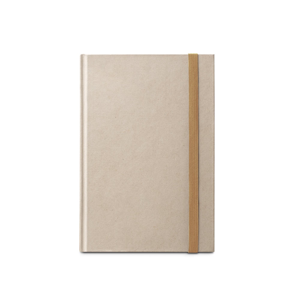 Caderno A5 de capa dura em papel à base de cana-de-açúcar (80% polpa da cana-de-açúcar) com páginas pautadas, foto 3
