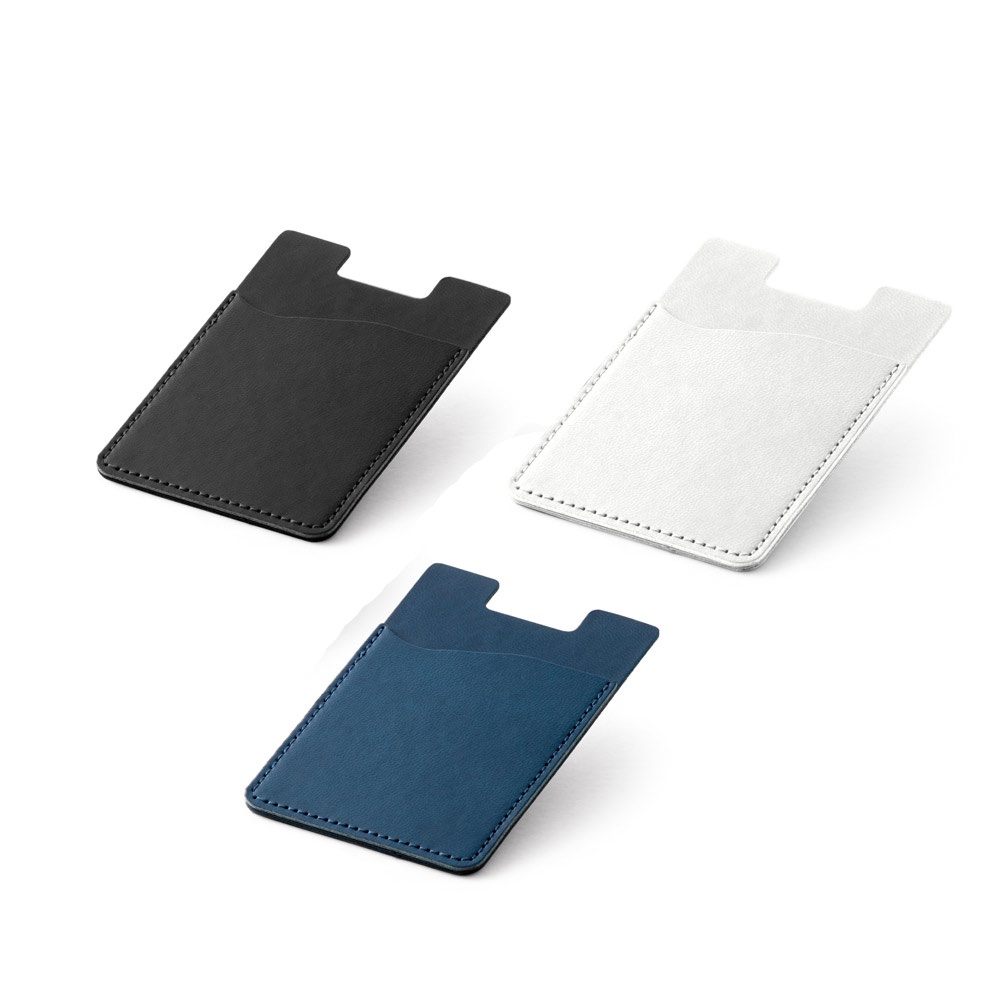 Porta cartões para celular com bloqueio de RFID em PU personalizado com a logo da empresa
