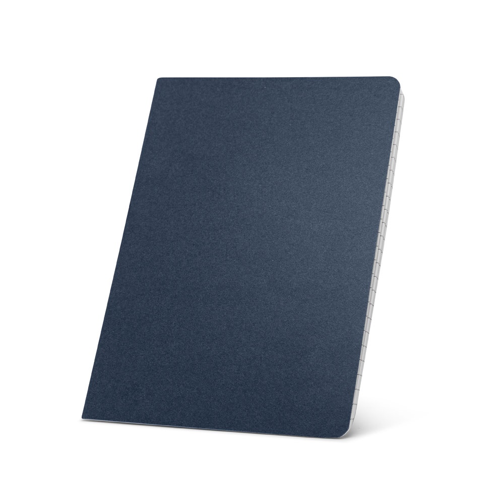 Caderno A5 de capa flexível em kraft reciclado com páginas pautadas