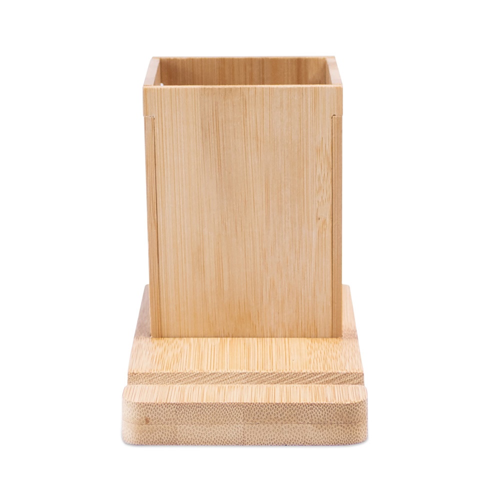 Conjunto de secretária com suporte para celular e copo, em bambu, foto 5
