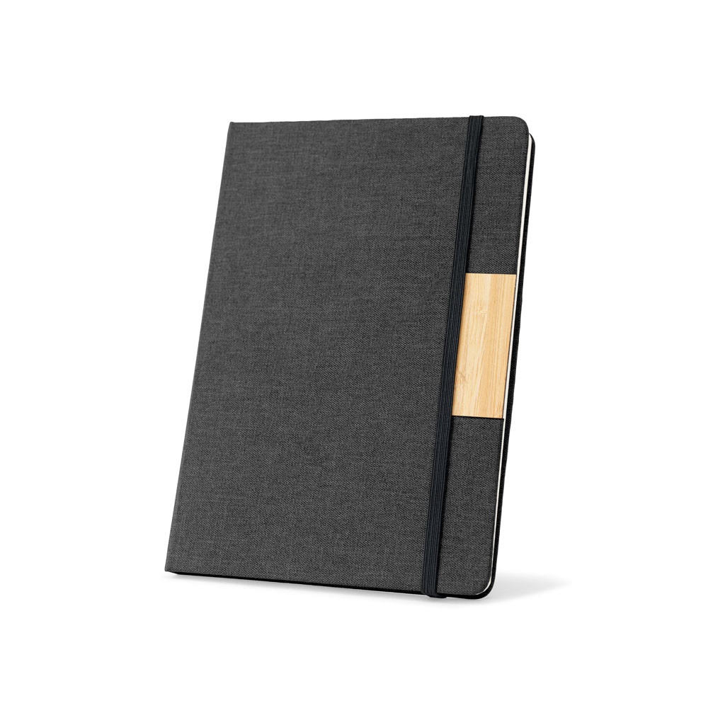 Conjunto composto por 1 caderno A5 com capa rígida e 1 caneta esferográfica em bambu, foto 2