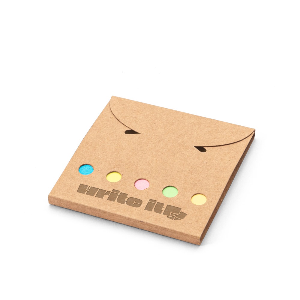 Conjunto para escritório, em papel 100% reciclado, com 6 blocos adesivados personalizado com a logo da empresa