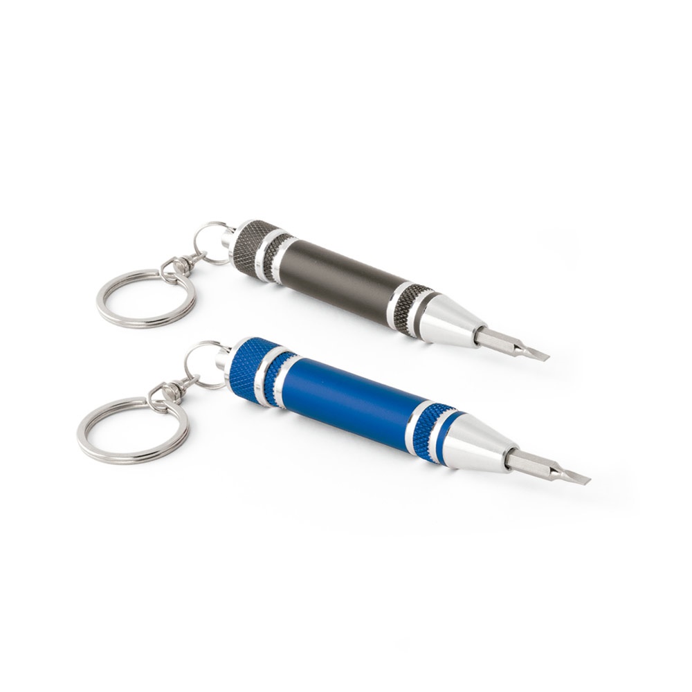 Conjunto de mini chave de parafusos em metal personalizado com a logo da empresa