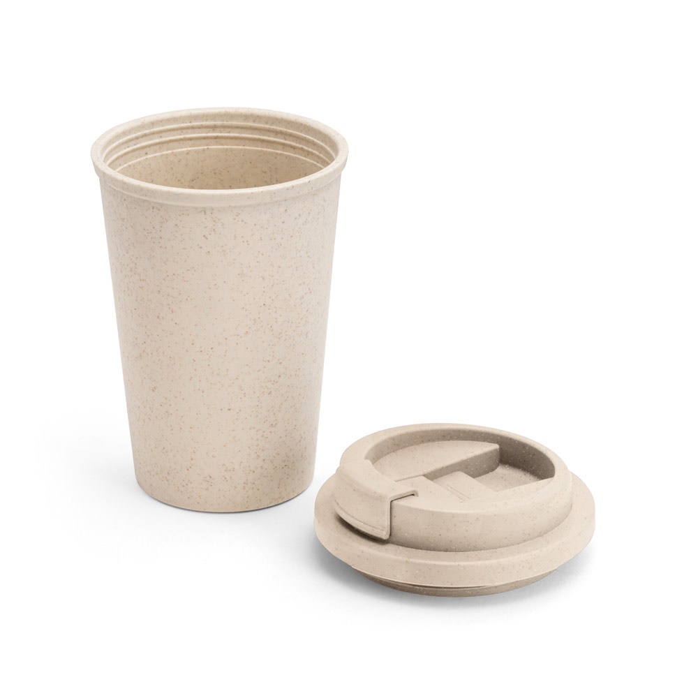 Copo de viagem em fibra de bambu (60%) e PP (40%) com tampa flip top (380 ml), foto 4