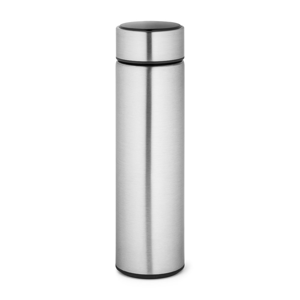 Garrafa térmica 450 ml em aço inox com termômetro digital e infusor