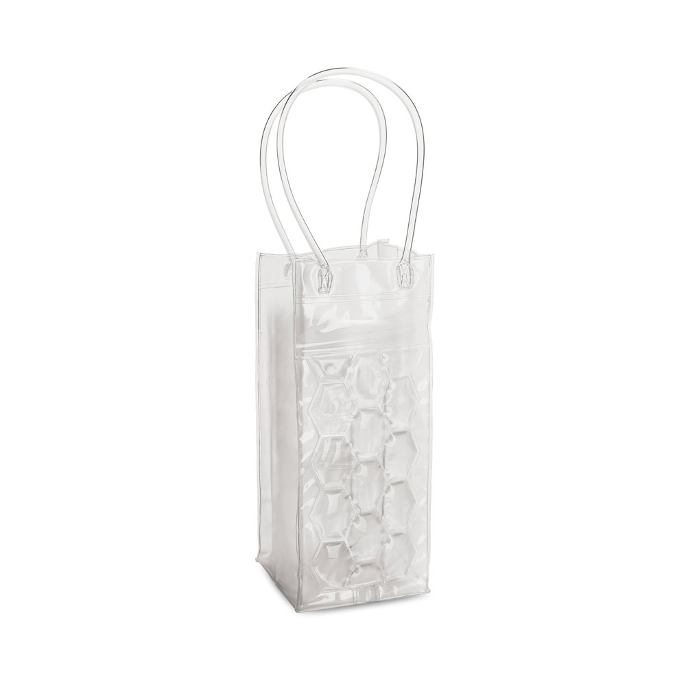 Sacola refrigeradora em PVC para 1 garrafa personalizada com a logo da empresa