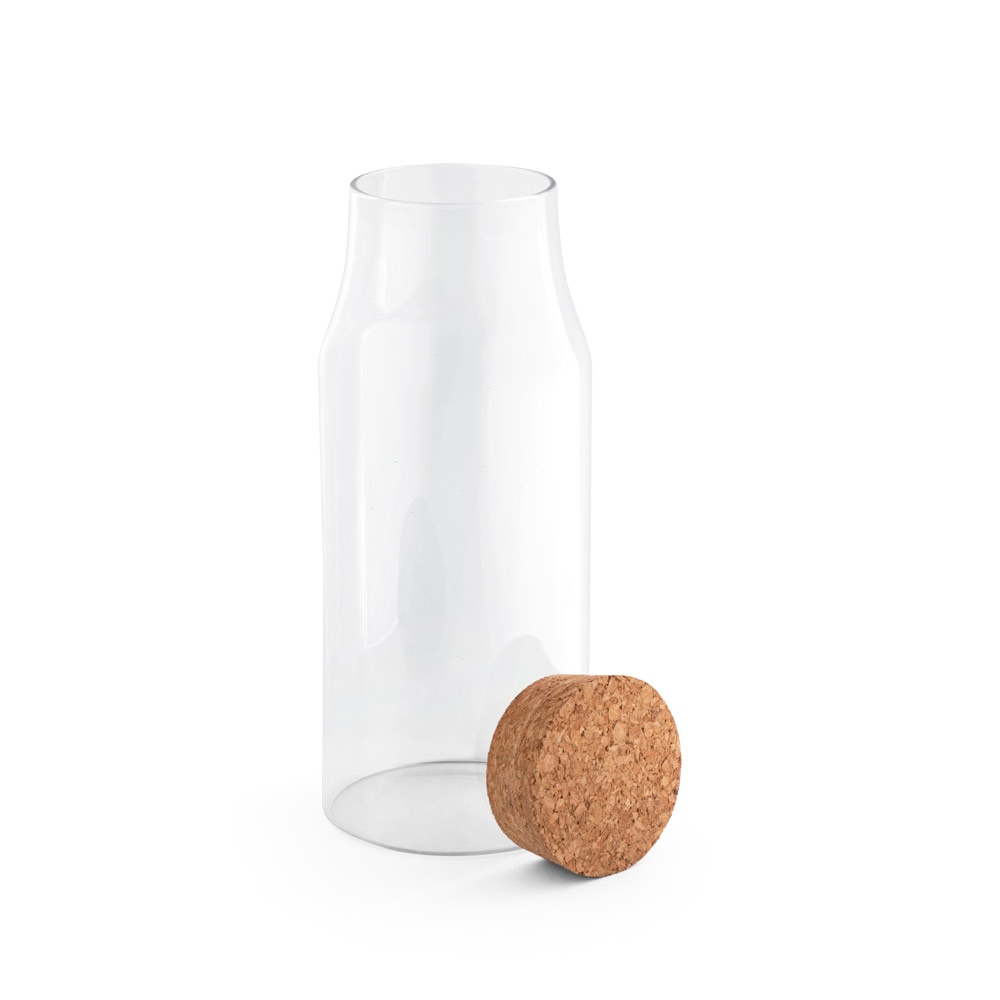 Garrafa em vidro borosilicato com tampa de cortiça 800 ml, foto 4