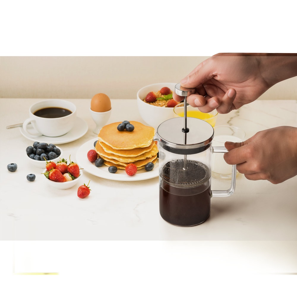 Cafeteira em vidro borossilicato com tampa em aço inox (600 ml), foto 2