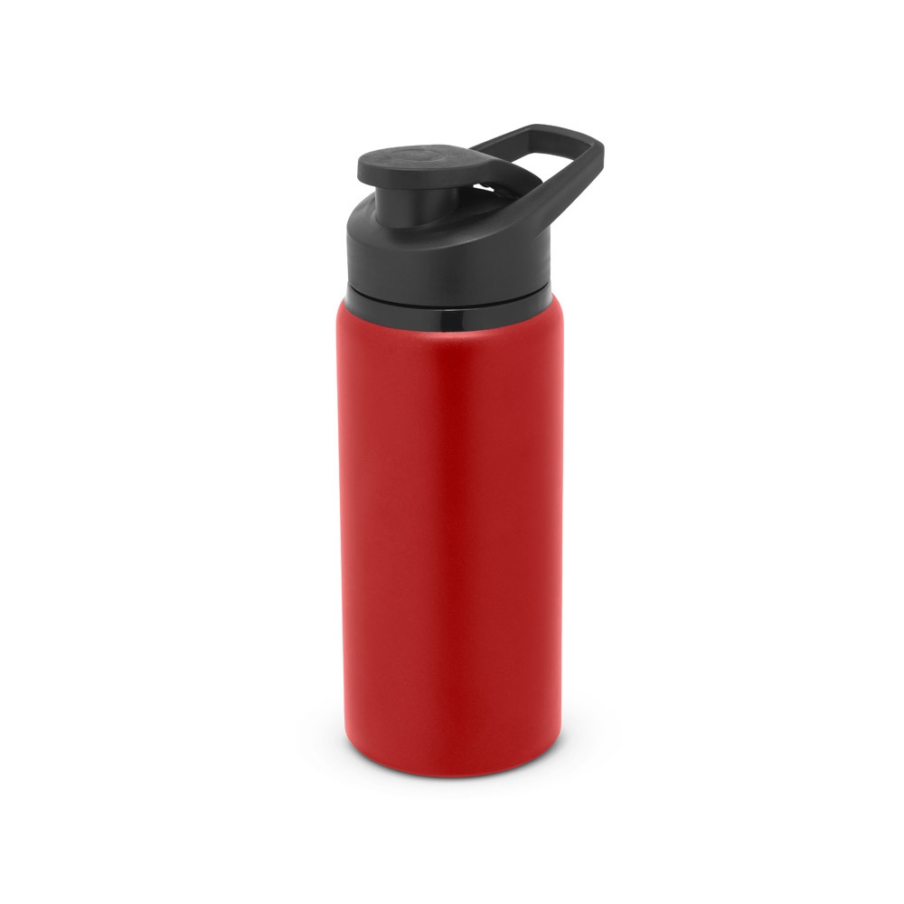 Squeeze esportivo 660 ml em alumínio com acabamento mate personalizado com a logo da empresa, na cor vermelho