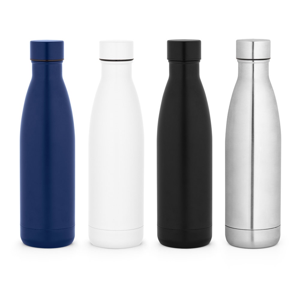 Garrafa térmica 810 ml em aço inox 90% reciclado com acabamento mate personalizada com a logo da empresa