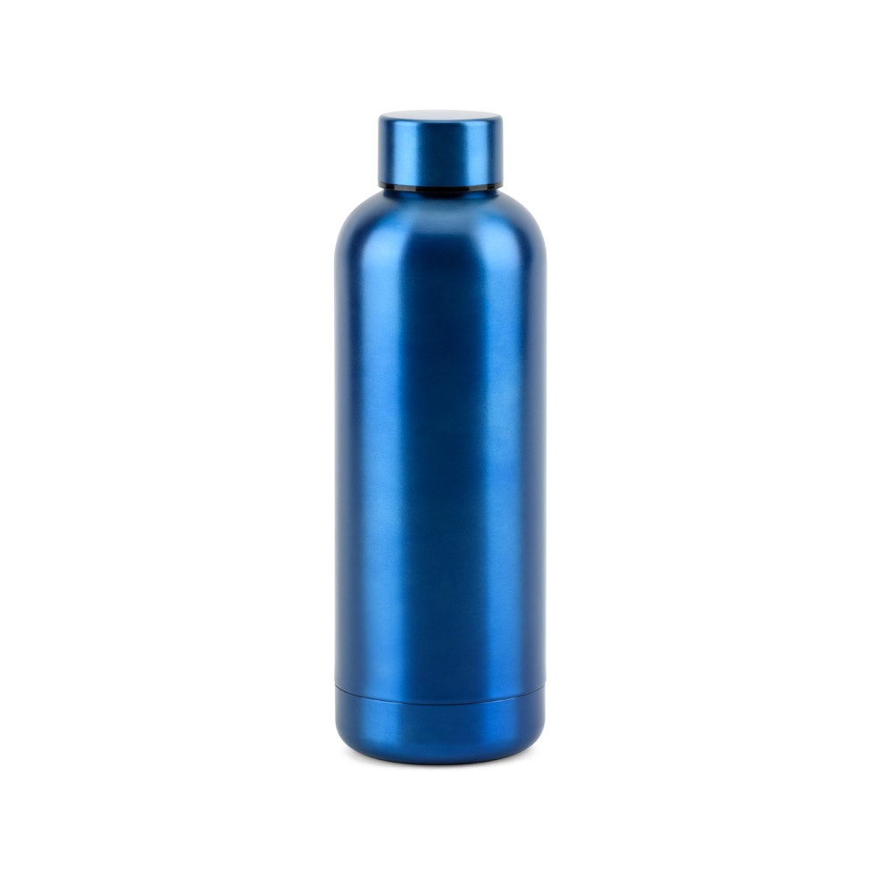 Garrafa térmica 550 ml em aço inox 90% reciclado metalizada