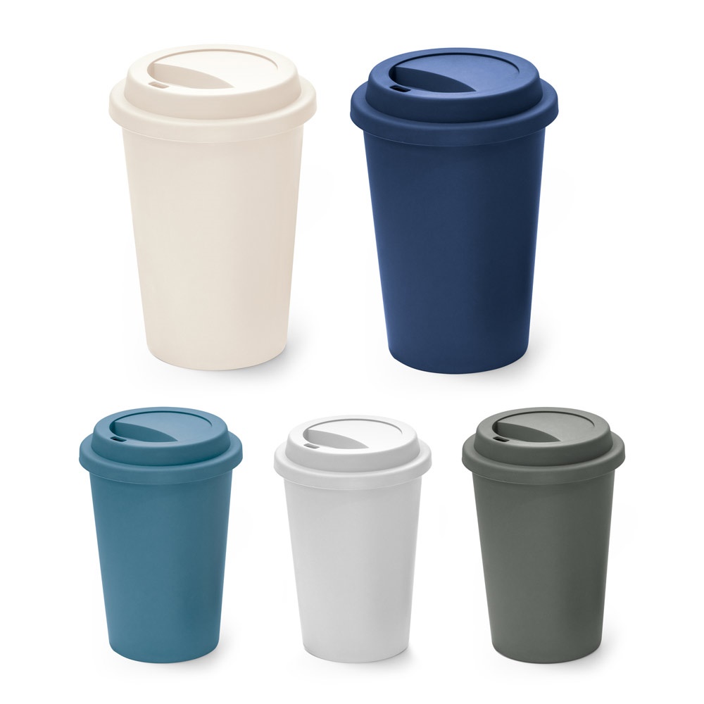 Copo reutilizável em PP (450 ml) personalizado com a logo da empresa