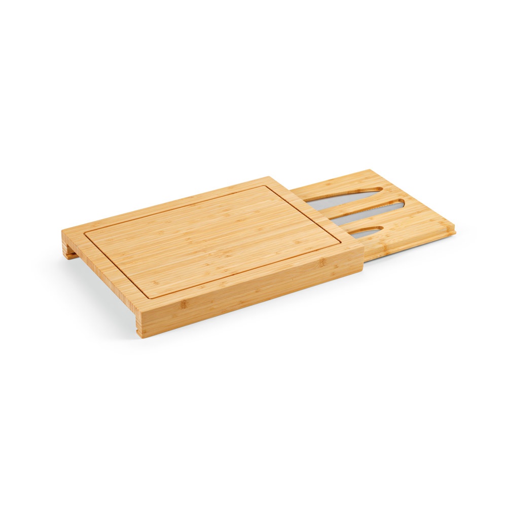 Conjunto de tábuas em bambu com 3 facas inclusas, foto 8
