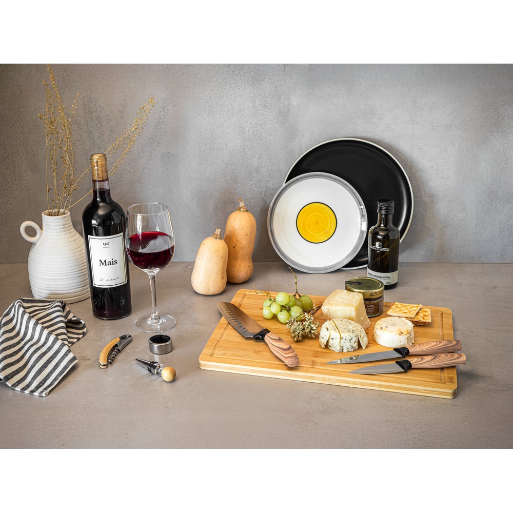 Conjunto de 3 facas de cozinha com lâmina em aço inox e cabo ergonômico, foto 2