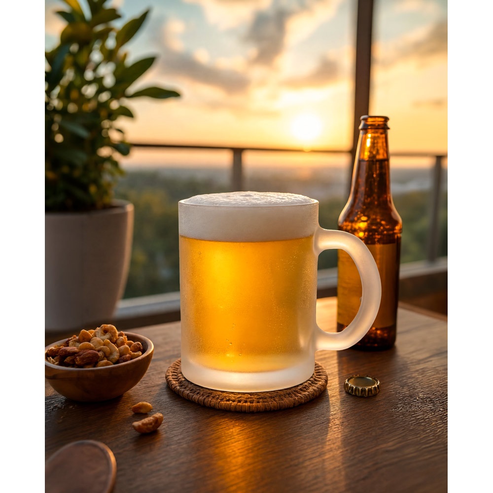 Caneca em vidro com efeito fosco (530 ml), foto 2