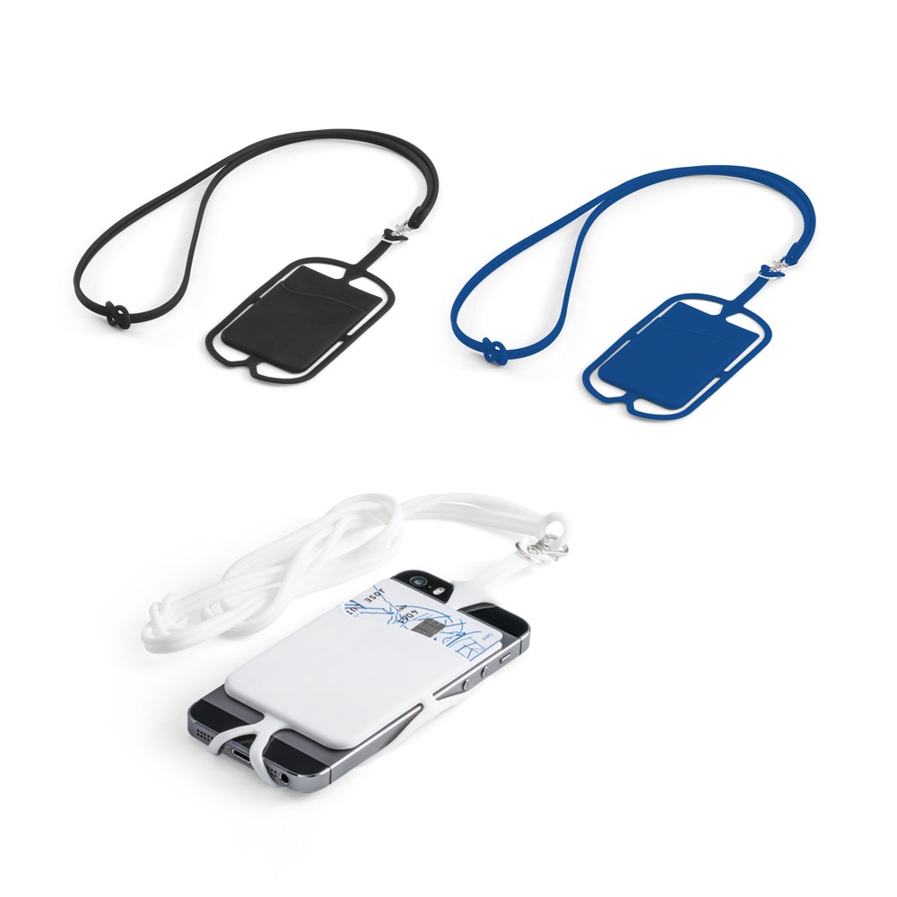 Porta cartões para celular em silicone personalizado com a logo da empresa