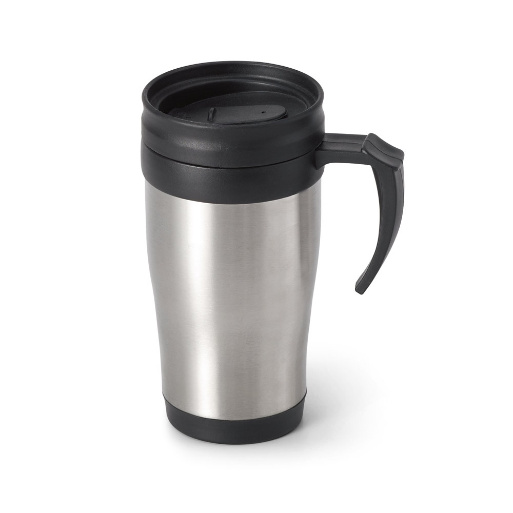 Caneca de viagem térmica em aço inox e PP 420 ml