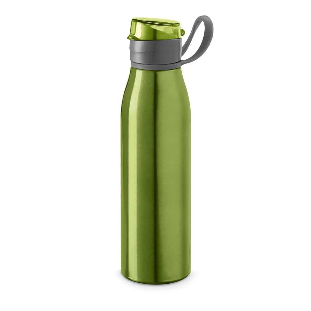 Squeeze em alumínio com tampa flip flop em AS e PP (650 ml)