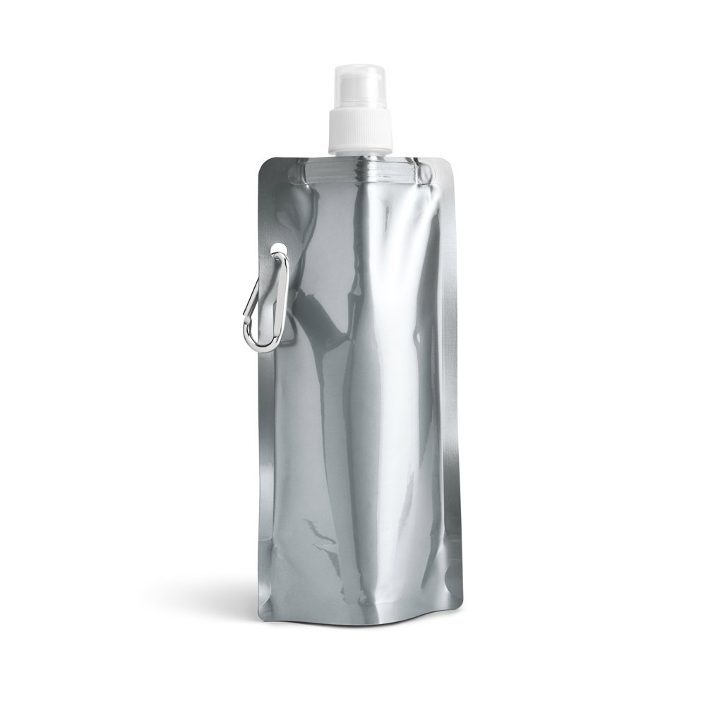 Squeeze dobrável em PE com bico de sistema "push-pull" e acabamento metalizado (460 ml), foto 2