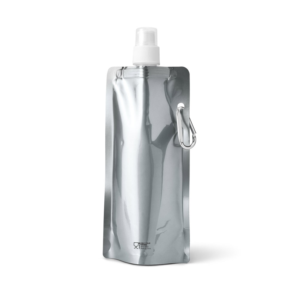 Squeeze dobrável em PE com bico de sistema "push-pull" e acabamento metalizado (460 ml), foto 5