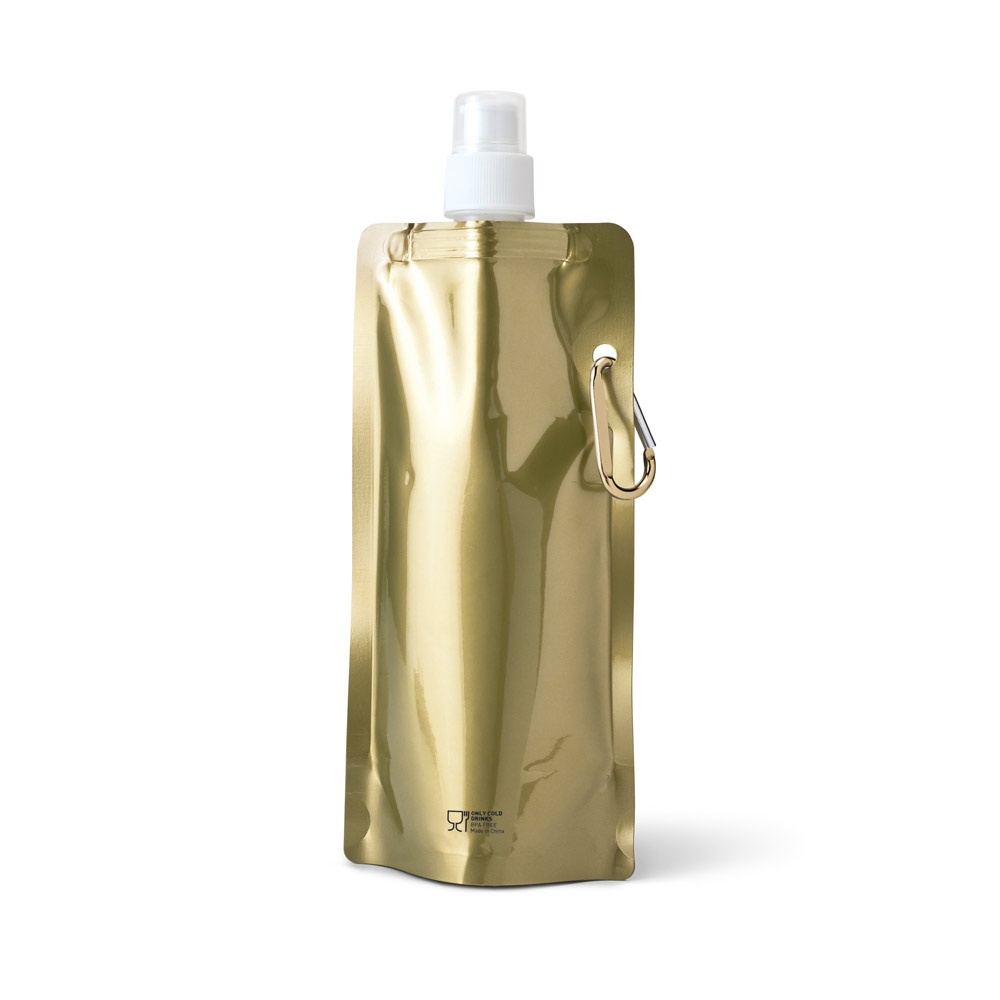 Squeeze dobrável em PE com bico de sistema "push-pull" e acabamento metalizado (460 ml), foto 6