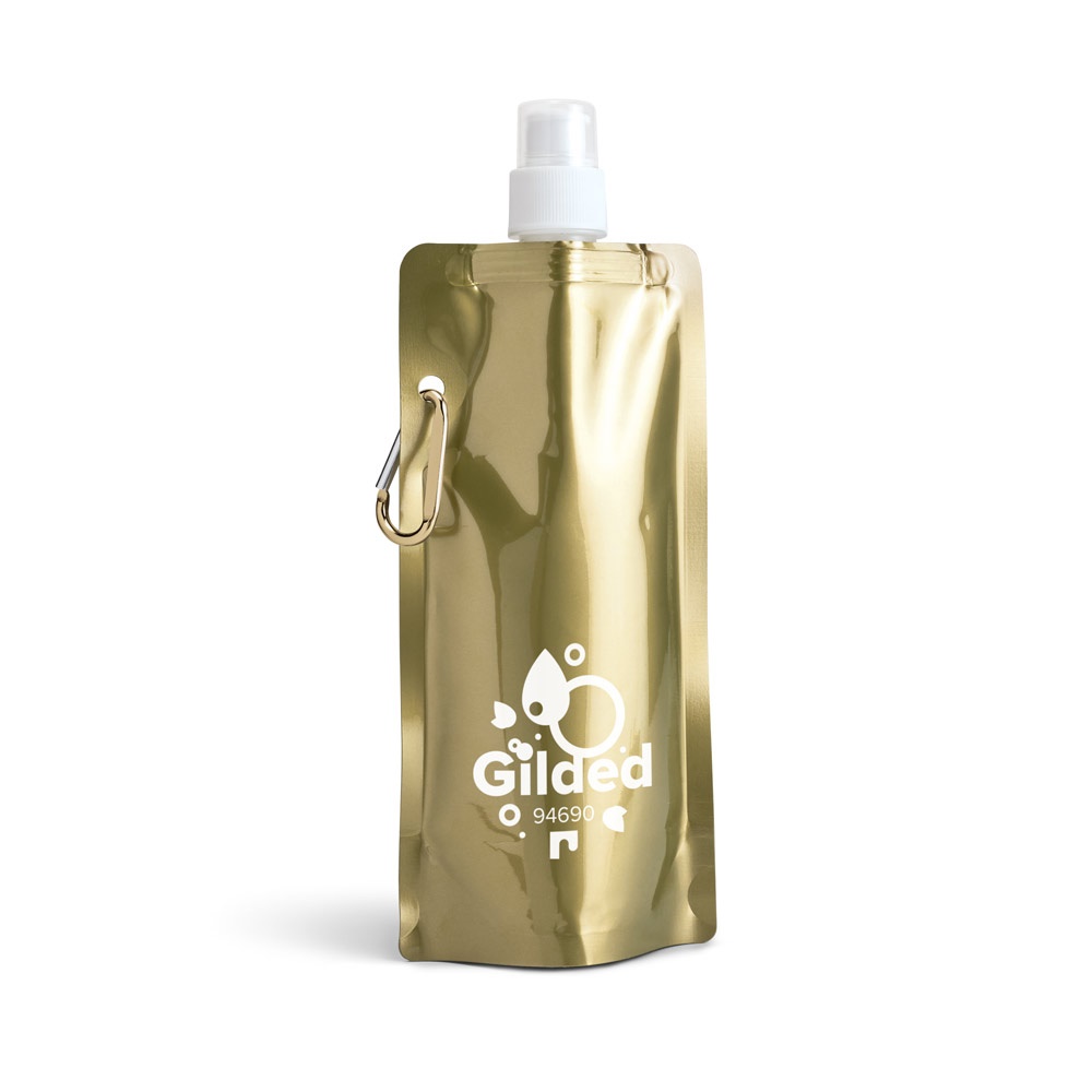 Squeeze dobrável em PE com bico de sistema "push-pull" e acabamento metalizado (460 ml), foto 7