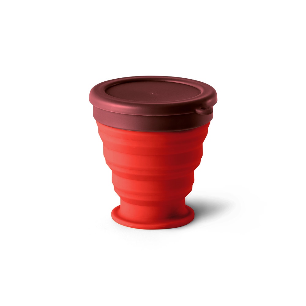 Copo de viagem em silicone com tampa em PP (240 ml), foto 3