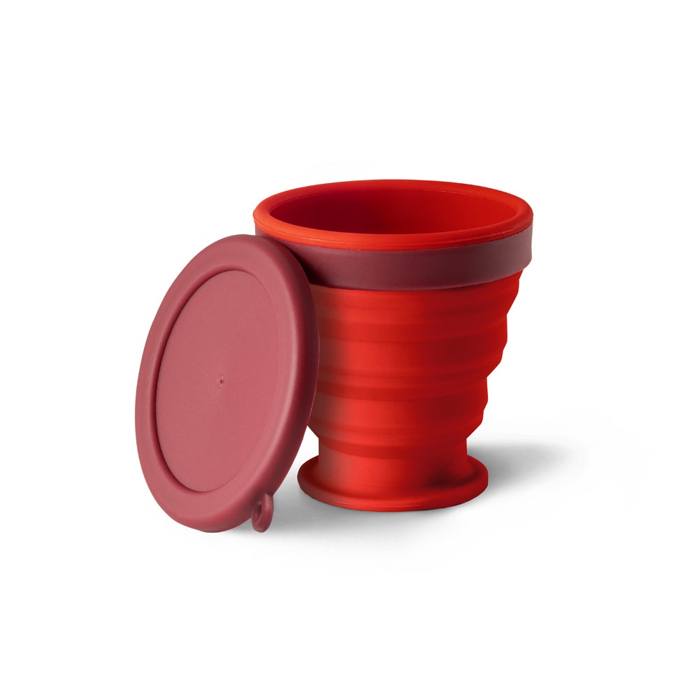 Copo de viagem em silicone com tampa em PP (240 ml), foto 7