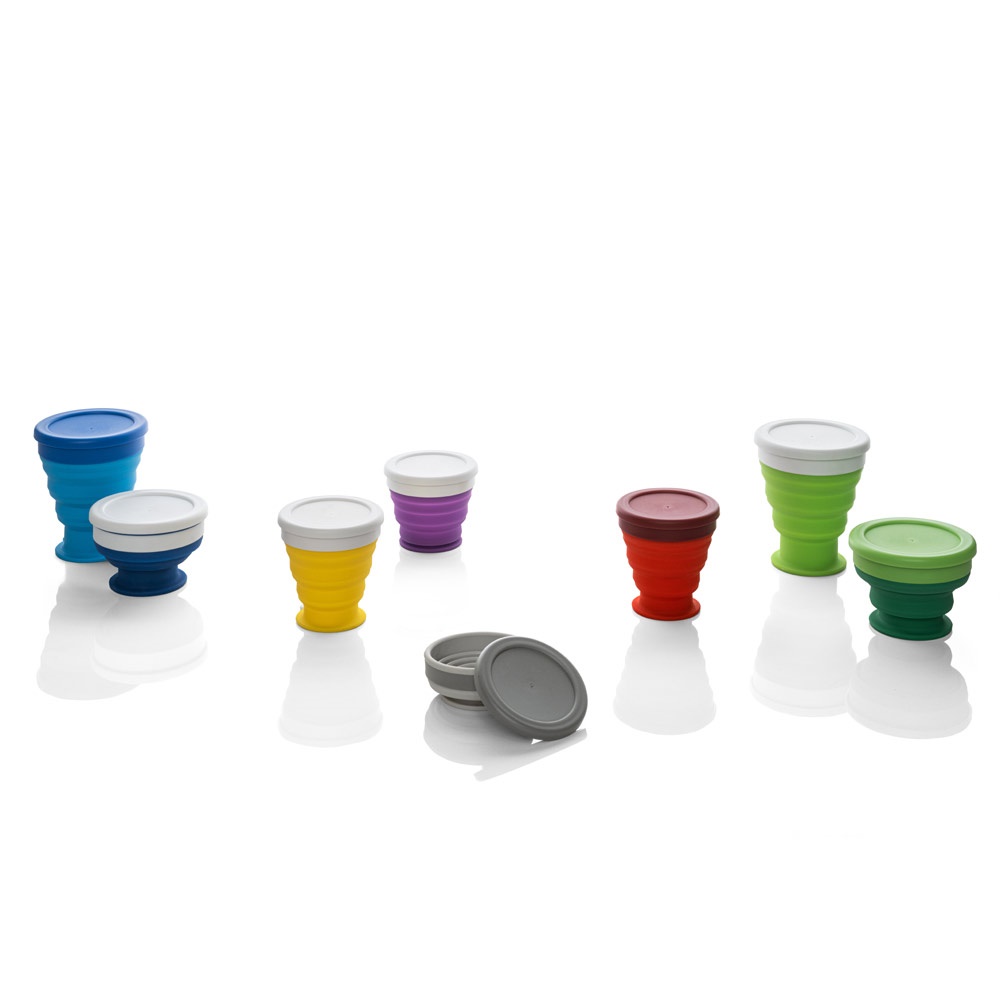 Copo de viagem em silicone com tampa em PP (400 ml), foto 2