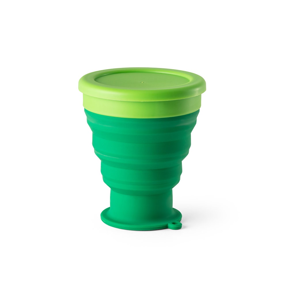 Copo de viagem em silicone com tampa em PP (400 ml), foto 3