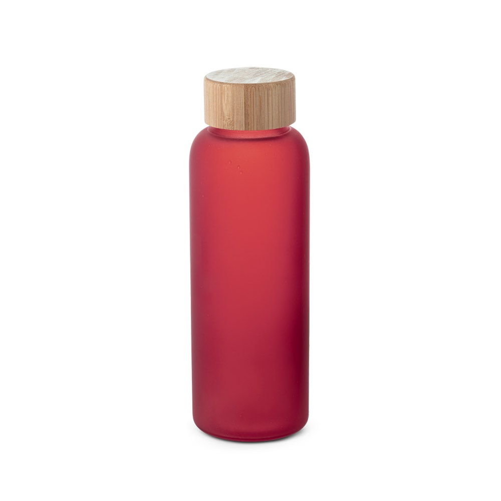 Squeeze em vidro borossilicato fosco (500 ml) com tampa de bambu