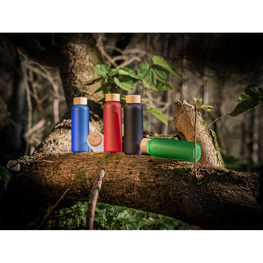 Squeeze em vidro borossilicato fosco (500 ml) com tampa de bambu, foto 4