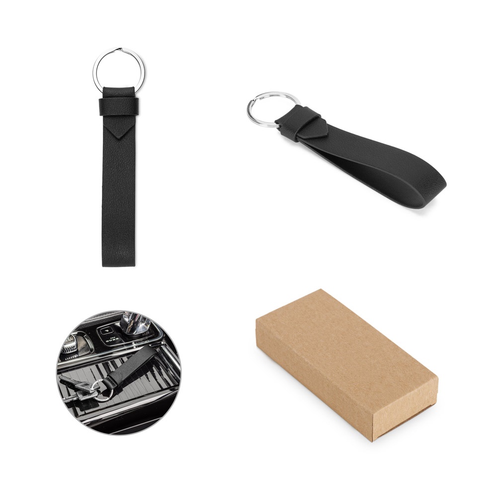 Chaveiro em PU com argola personalizado com a logo da empresa