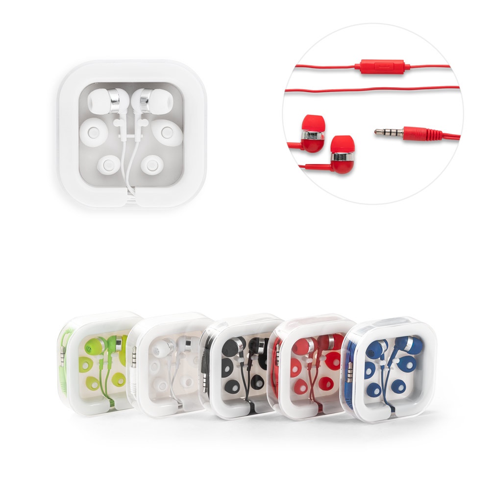Fone de ouvido de silicone com microfone personalizado com a logo da empresa